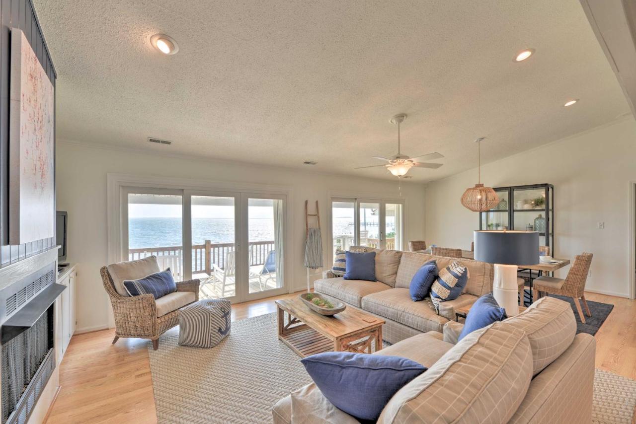 Waterfront Harkers Island Home Sunset View And Dock المظهر الخارجي الصورة