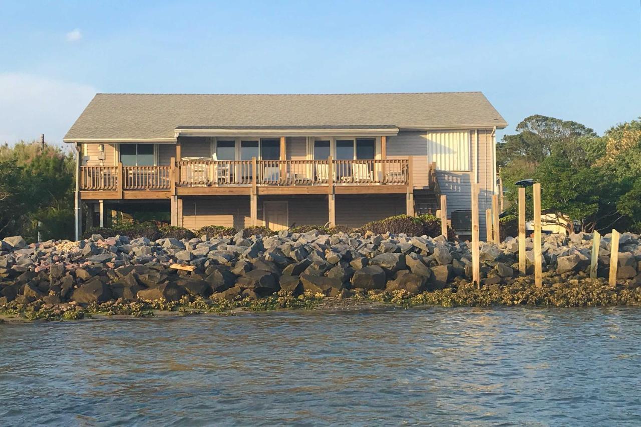 Waterfront Harkers Island Home Sunset View And Dock المظهر الخارجي الصورة